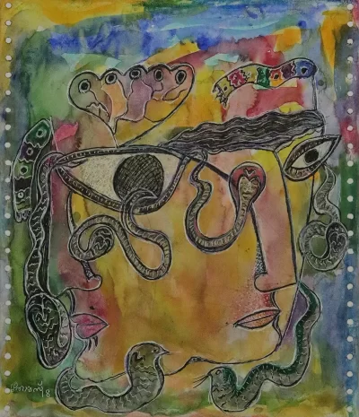 Broken dream Artwork by Indian contemporary artist K P Thomas, showcasing Broken dream, reflecting modern themes and unique artistic expression.