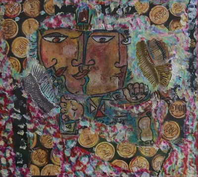 Avatar Artwork by Indian contemporary artist K P Thomas, showcasing Avatar, reflecting modern themes and unique artistic expression.