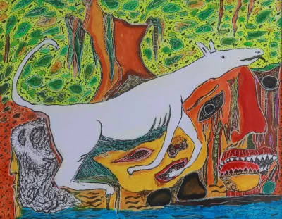 Beware Artwork by Indian contemporary artist K P Thomas, showcasing Beware, reflecting modern themes and unique artistic expression.