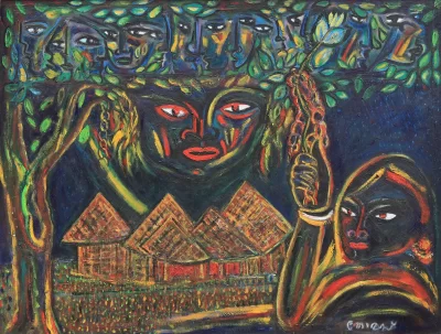 Karinthandan Artwork by Indian contemporary artist K P Thomas, showcasing Karinthandan, reflecting modern themes and unique artistic expression.