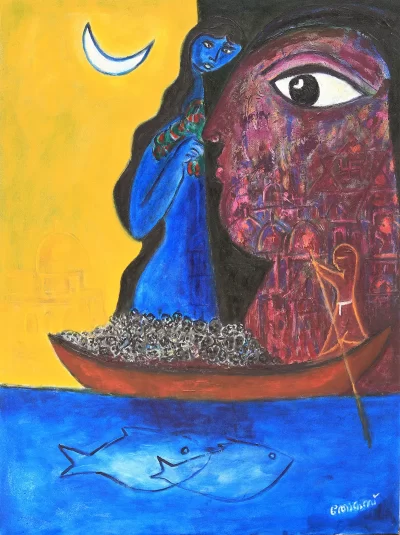 Voyage unto nothingness Artwork by Indian contemporary artist K P Thomas, showcasing Voyage unto nothingness, reflecting modern themes and unique artistic expression.